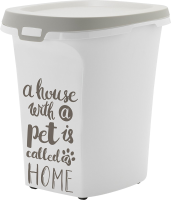Moderna Voercontainer Trendy Story Pet Wisdom   10 Liter   30 x 20 x 36.5 Cm   Wit/Taupe
