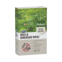 Pokon Mos en Onkruid Weg! 25M2 (3 in 1)   Duo verpakking tegen mos en onkruid