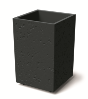 Prosperplast Sierra Square High Beton Effect Zuilpot   Zwart Beton   60 cm hoog