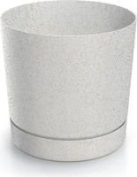 Prosperplast Tubo P Eco Wood Bloempot   Ø 29,2 cm   Eco Wit