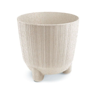 Prosperplast Ryfo N Eco Wood Bloempot   12,6 cm   Eco Wit
