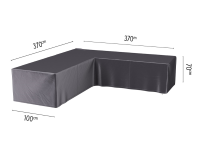Platinum AeroCover Loungesethoes Hoekset L Vorm   370 x 370 x 100 x H70 cm   Ademend & Groot formaat