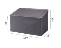 Platinum AeroCover Loungebankhoes Hoge Rug   220 x 100 x 65/90 cm   Ademend & Duurzaam