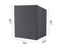 Platinum AeroCover Strandstoelhoes   150 x 105 x H145/165 cm   Ademend & Waterbestendig   Antraciet