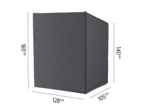 Platinum AeroCover Strandstoelhoes   128 x 105 x H140/160 cm   Ademend & Waterbestendig   Antraciet