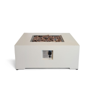 Happy Cocooning Vuurtafel Estate Square 88 Oyster Beige   Terrasverwarmer Gas   88x88x36 cm   16,5 kW