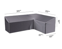 Platinum AeroCover Loungebankhoes L vorm   305x255x100xH65/90 cm   Rechts