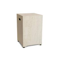 Happy Cocooning Enclosure Square Bijzettafel   Travertine   40 x 40 x 55 cm   Composiet