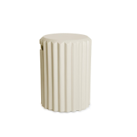 Happy Cocooning Enclosure Rib Bijzettafel   Oyster Beige   Composiet