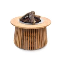 Happy Cocooning Lagune Round 60 Vuurtafel   Ø 60 cm   Teakhout   Modern Design