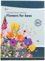 Buzzy seeds Friendly Flowers Bijen Laag   Strooidoos   Voor 100 m²   Hoogte 20 35 cm