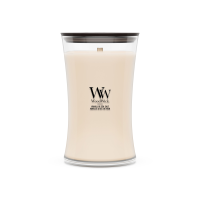 WoodWick geurkaars   Large Hourglass   Vanilla & Sea Salt