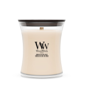 WoodWick geurkaars   Medium Hourglass   Vanilla & Sea Salt