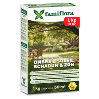 Famiflora graszaad 1kg tot 50m²   Schaduw & zon   ideaal voor een schaduwgazon