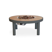 Happy Cocooning Riviera 80   Vuurtafel   Anthracite   Aluminium & Acaciahout