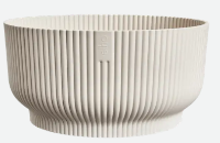 Elho Vibes Fold Bowl 25 cm   Linnen Wit   Moderne Plantenschaal van Gerecycled Plastic