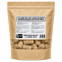Famiflora houtwol aanmaakkrullen   900 gram (ca. 72 Stuks)