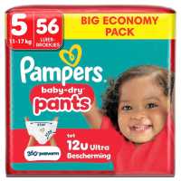 Pampers Baby Dry Pants   Maat 5   56 luierbroekjes (12 17 KG)