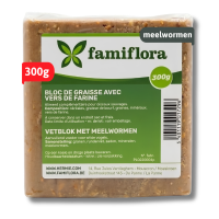 Famiflora vetblok voor buitenvogels   Met Meelwormen   300g