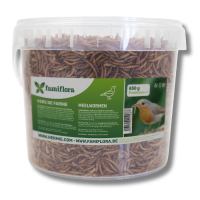 Famiflora gedroogde meelwormen 850 g = ± 5L in hersluitbare emmer   voor tuinvogels