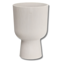 Elho Vibes Fold Coupe 30 Bloempot   Ø 29.5 X H 44.7 Cm   Linnen wit   Gerecycled Plastic
