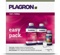 Plagron Easy Pack 100% TERRA Minerale voedingsset voor 4 planten   Voldoende voor hele cyclus   Snel resultaat   Inclusief kweekschema   Binnenkweek