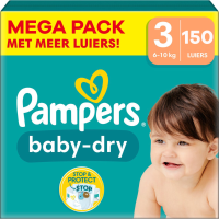 Pampers Baby Dry luiers   Maat 3 (6 10kg)   150 stuks   Voordeelverpakking