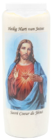 Noveenkaars wit   Heilig Hart Jezus