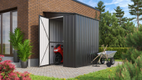 Vitavia Aanbouw  tuinberging LeanTo 56 H178   antraciet   Tuinberging metaal   L144 x 171 x 203 cm