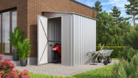 Vitavia Aanbouw  tuinberging LeanTo 56 H178   zilver metallic   Tuinberging metaal   L144 x 171 x 203 cm