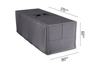 Platinum Aerocover kussentas   Ademende kussentas voor hoge rugkussens 170 x 80 x H60 cm
