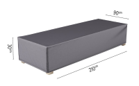 Platinum Aerocover loungebedhoes   Ademende hoes voor loungebed tot een lengte van 210cm