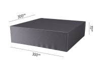Platinum Aerocover loungesethoes   Ademende hoes voor loungeset 300 x 300 x H70cm
