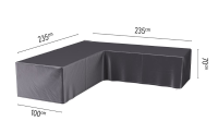 Platinum Aerocover loungesethoes hoekset   Ademende hoes voor loungeset met een 90° hoek (L vorm) 235 x 235 x 100 x H70cm