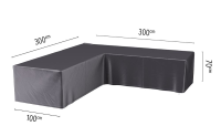 Platinum Aerocover loungesethoes hoekset   Ademende hoes voor loungeset met een 90° hoek (L vorm) 300 x 300 x 100 x H70cm