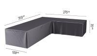 Platinum Aerocover loungesethoes rechts   Ademende hoes voor loungeset met een 90° hoek (L vorm, links) 355 x 275 x 100 x H70cm