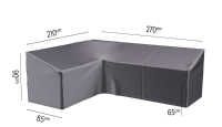 Platinum Aerocover loungesethoes links   Ademende hoes voor loungeset met een 90° hoek (L vorm, links) 270 x 210 x 85 x 65/90cm