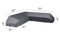 Platinum Aerocover loungeset   Ademende hoes voor loungeset met platform 255 x 255 x 90 x H30/45/70cm