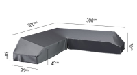 Platinum Aerocover platform loungesethoes   Ademende hoes voor loungeset met platform 300 x 300 x 90 x H30/45/70cm