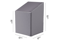 Platinum Aerocover stapelstoelhoes/gasveerstoelhoes   Ademende hoes voor stapelstoelen, gasveerstoelen en andere dinerstoelen (hoge rug)