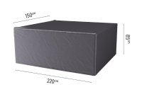 Platinum Aerocover tuinsethoes   Ademende hoes voor tuinset met rechthoekige tafels van 200 tot 220cm (inclusief stoelen)