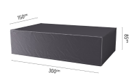 Platinum Aerocover tuinsethoes   Ademende hoes voor tuinset met rechthoekige tafels van 280 tot 300cm (inclusief stoelen)