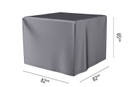 Platinum Aerocover vuurtafelhoes   Ademende hoes voor vuurtafels 82 x 82 x H65cm