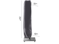 Platinum Aerocover zweefparasolhoes   Ademende hoes voor parasols met rechte mast tot diameter 3,5m of 3 x 3m