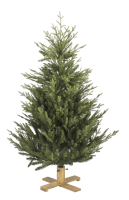 Arkansas kunstkerstboom   152 cm   groen   Diameter 114 cm   1.668 Tips   houten voet