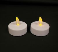 Anna's Collection LED Theelichtjes Jumbo 2st – D6 x H4,5 cm – Timer – Wit – Batterij