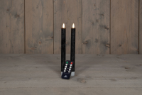 Anna's Collection   Led dinerkaars   zwart   H 23cm   set van 2 stuks   met afstandsbediening