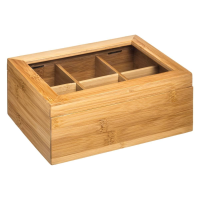 Secret de Gourmet Theedoos   6 vakken   Bamboe