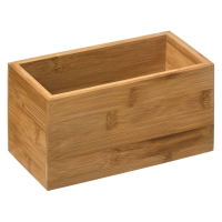 5Five Bewaarbak Vierkant S   Bamboe Opbergdoos   18x9x9,5 cm