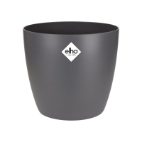 Elho Brussels Rond 30   Antraciet (Zwart)   Diameter 30 x H 27 cm   Ideaal voor binnen   100% gerecycled